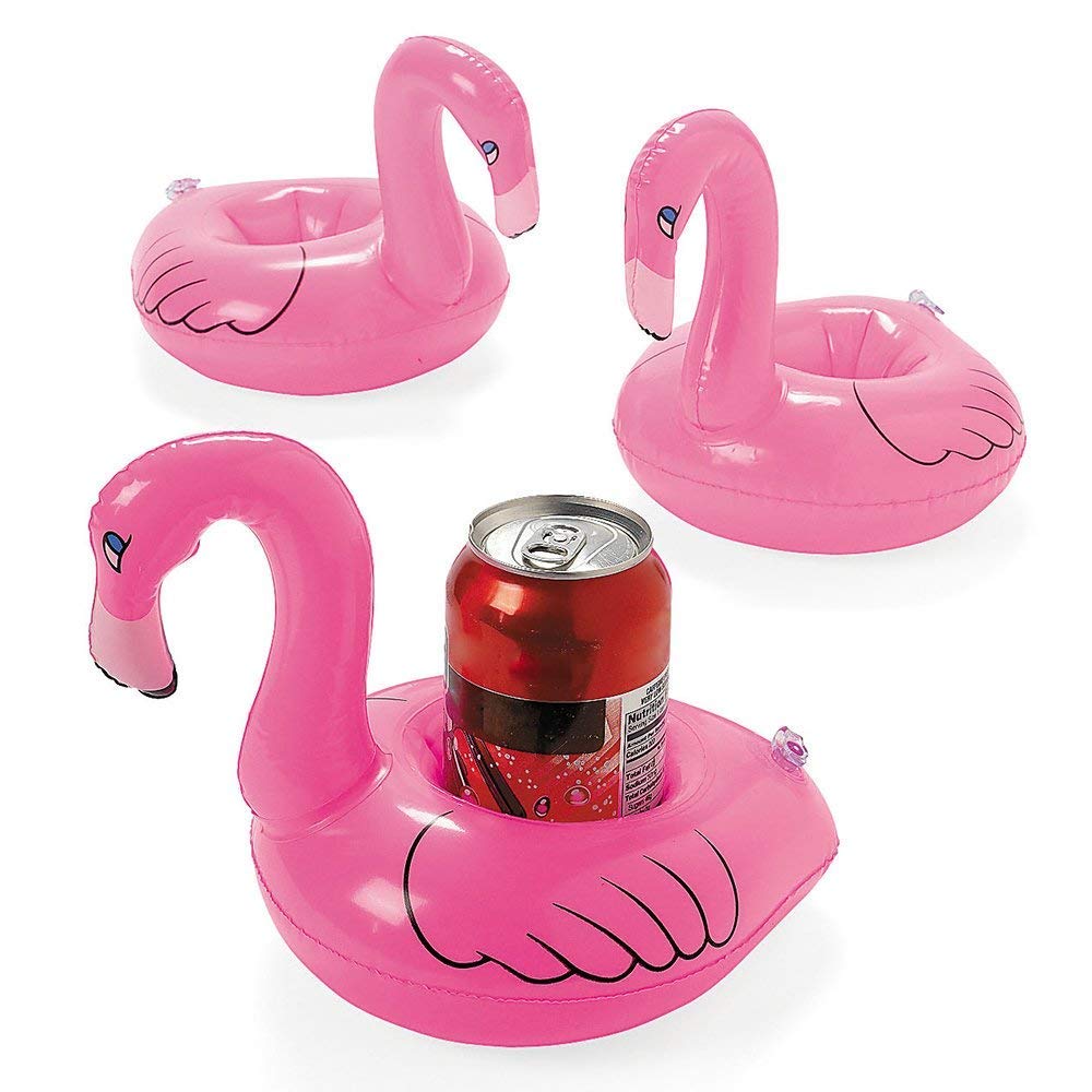 TONUNI Flamingo Inflatable Drink Holder Float Coaster 12-Pack