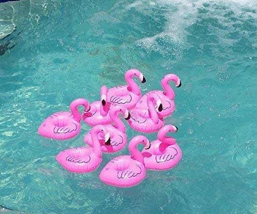 TONUNI Flamingo Inflatable Drink Holder Float Coaster 12-Pack
